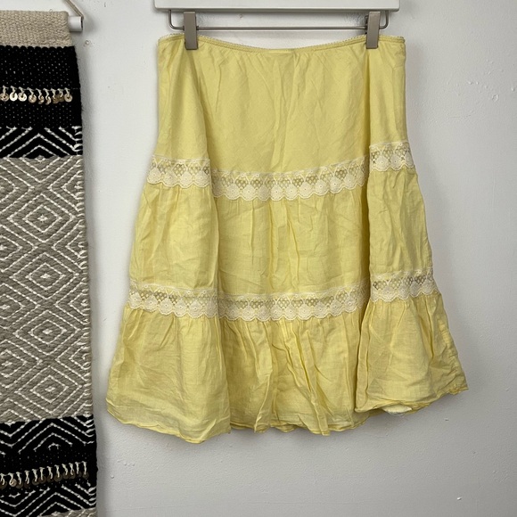 Vintage yellow peasant cottagecore skirt - Picture 3 of 7